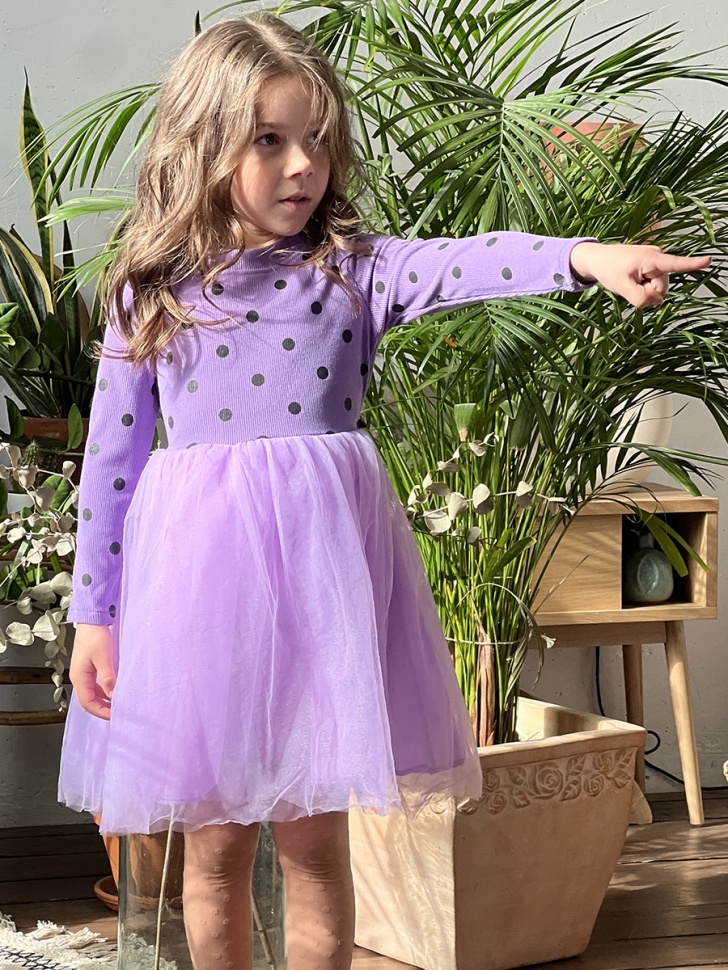 Платье для девочки нарядное БУШОН ST51, цвет сиреневый