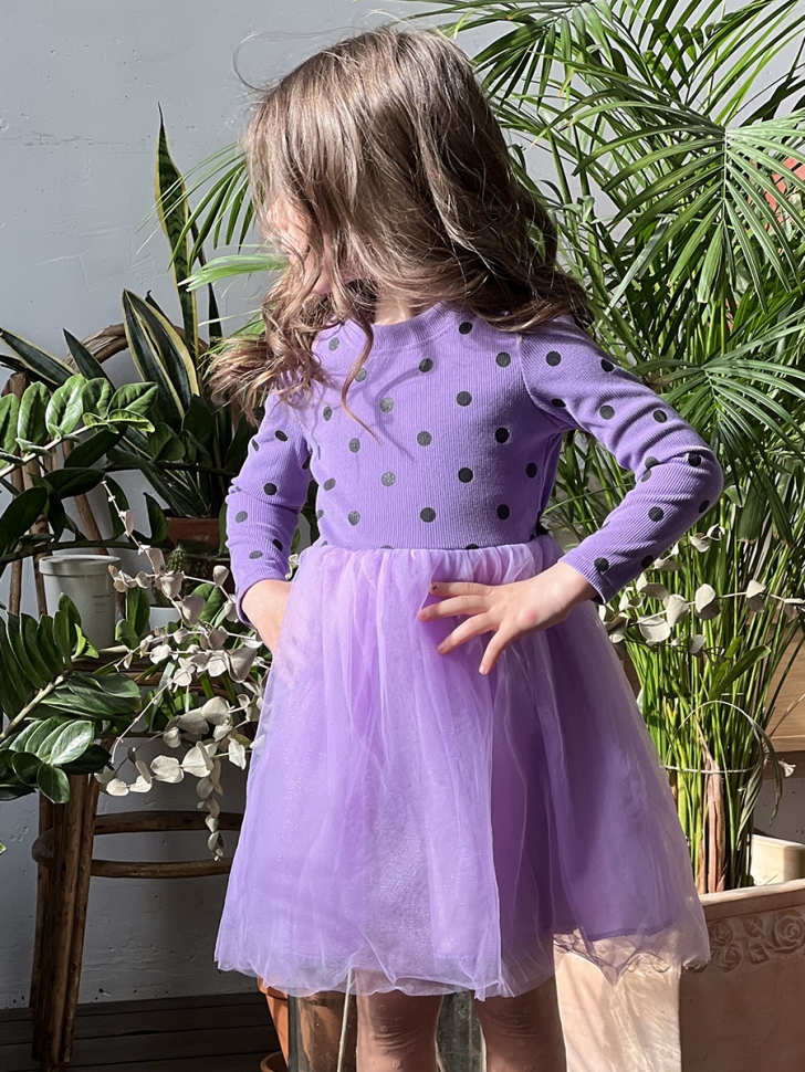 Платье для девочки нарядное БУШОН ST51, цвет сиреневый