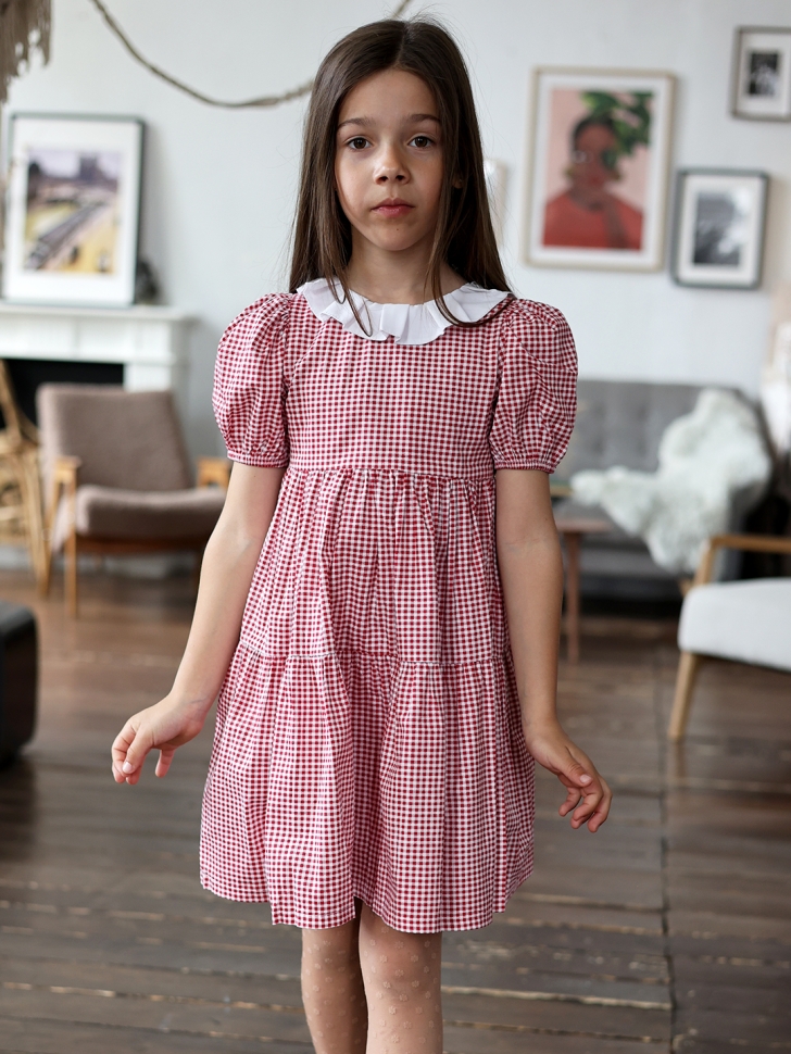 Платье для девочки нарядное БУШОН XB881, цвет розовый