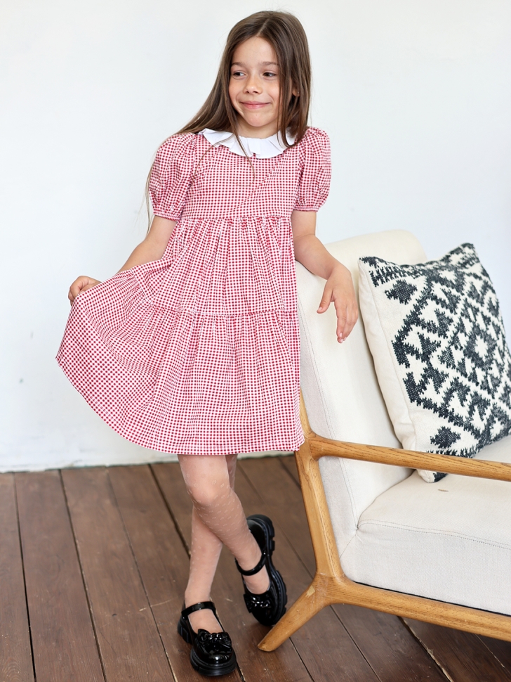 Платье для девочки нарядное БУШОН XB881, цвет розовый