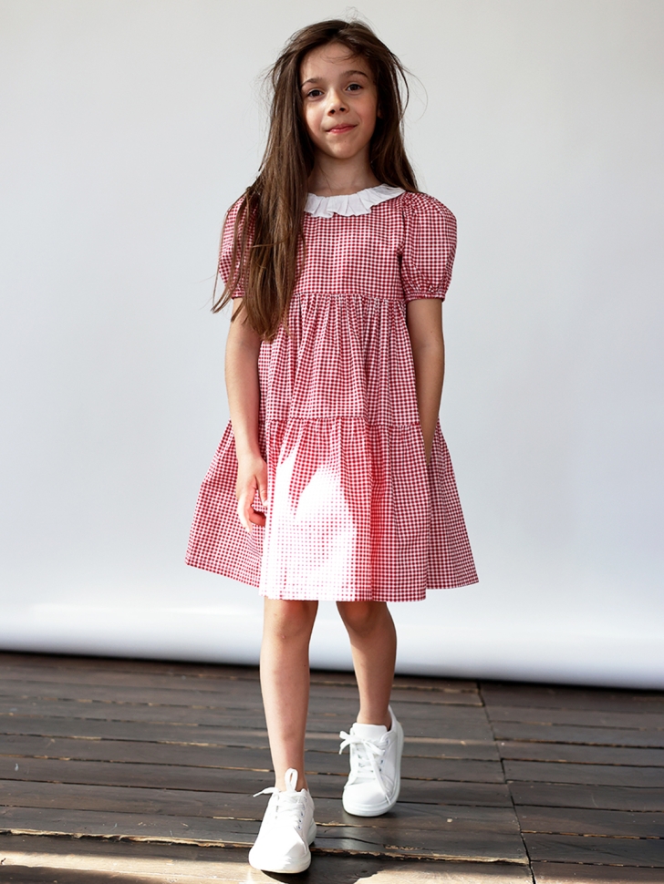 Платье для девочки нарядное БУШОН XB881, цвет розовый