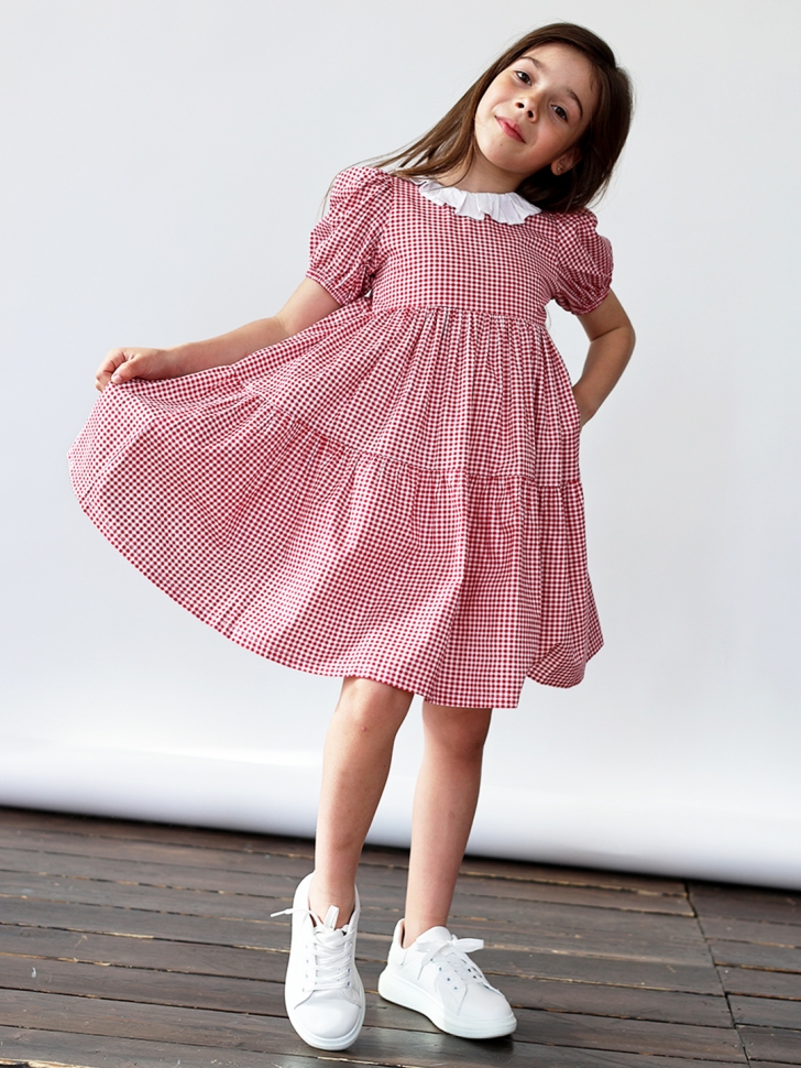 Платье для девочки нарядное БУШОН XB881, цвет розовый