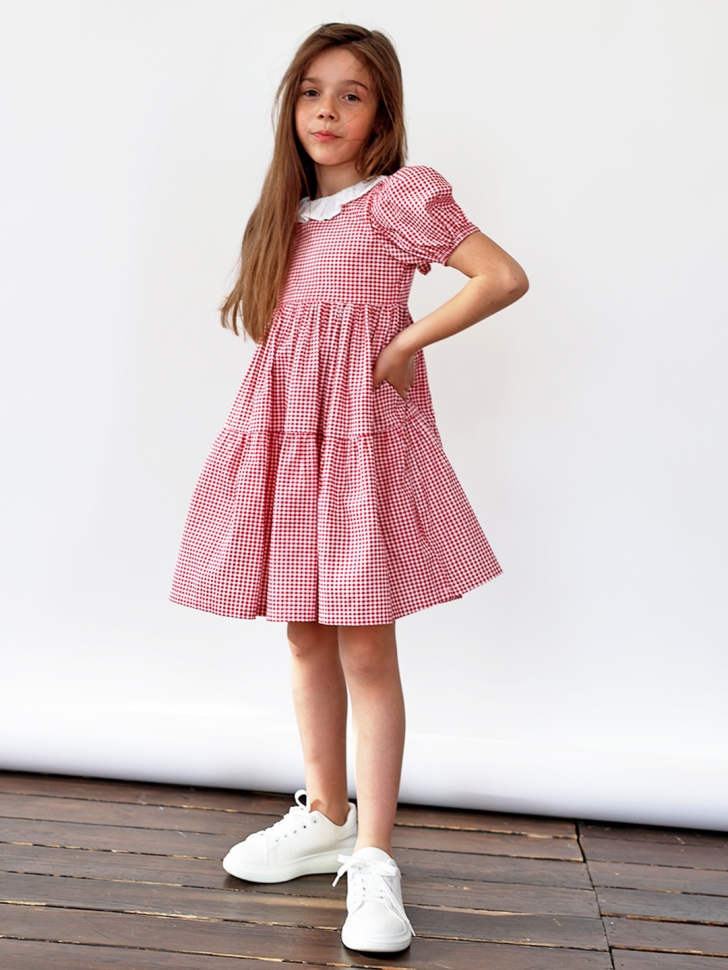 Платье для девочки нарядное БУШОН XB881, цвет розовый