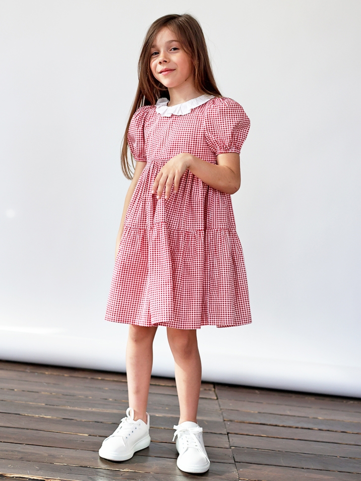 Платье для девочки нарядное БУШОН XB881, цвет розовый