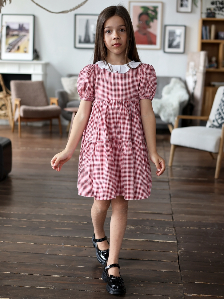 Платье для девочки нарядное БУШОН XB881, цвет розовый