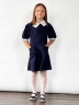 Платье для девочки школьное БУШОН SK13, цвет темно-синий 