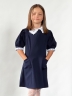 Платье для девочки школьное БУШОН SK13, цвет темно-синий 