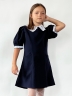 Платье для девочки школьное БУШОН SK13, цвет темно-синий 