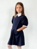 Платье для девочки школьное БУШОН SK13, цвет темно-синий 