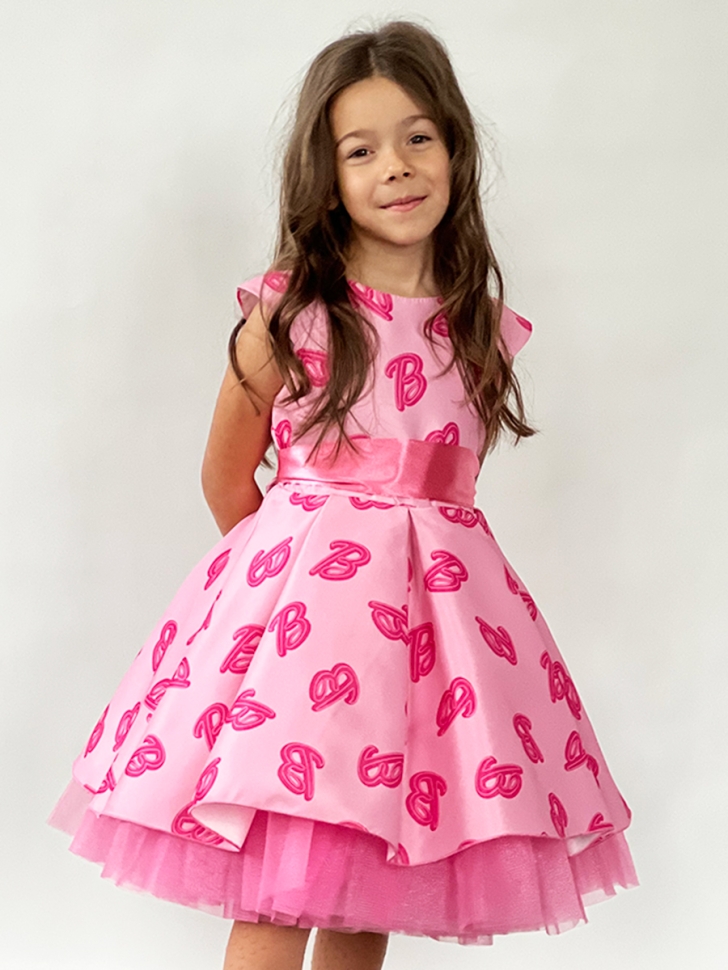 Платье для девочки нарядное БУШОН ST10, стиляги цвет барби 