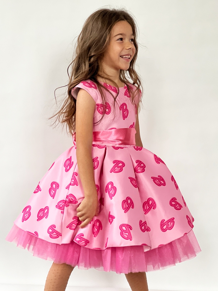 Платье для девочки нарядное БУШОН ST10, стиляги цвет барби 