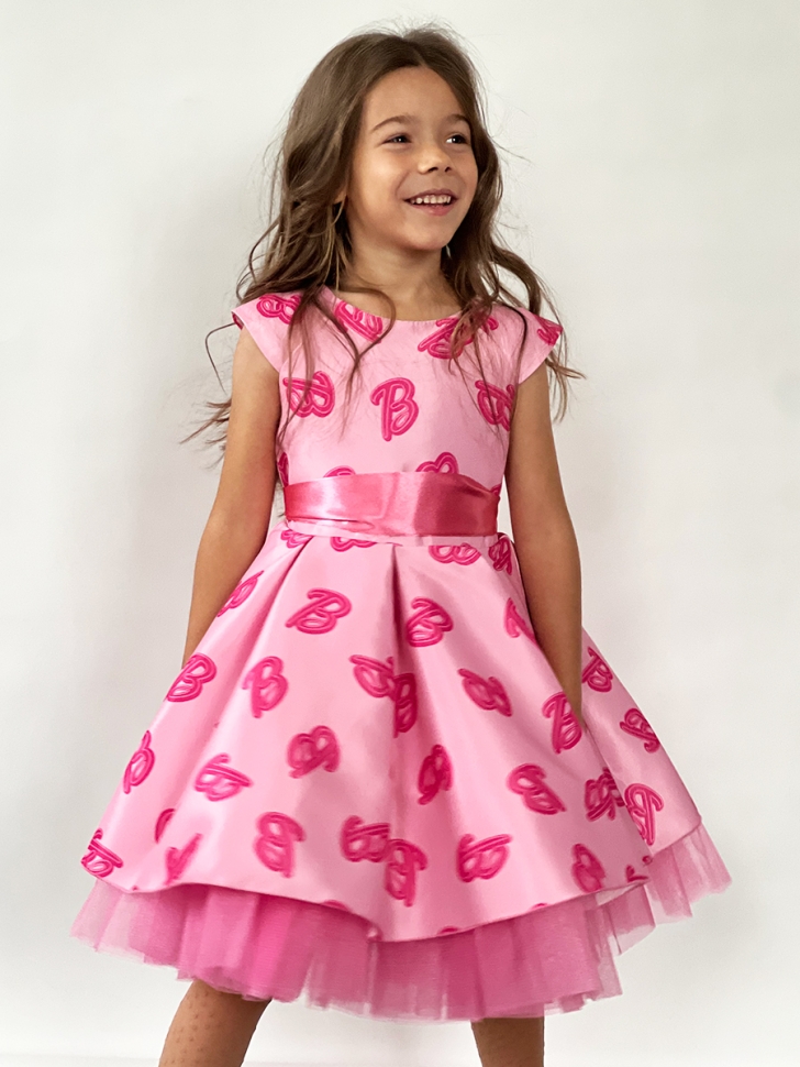 Платье для девочки нарядное БУШОН ST10, стиляги цвет барби 