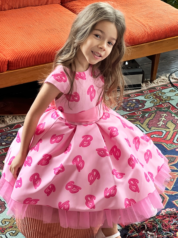 Платье для девочки нарядное БУШОН ST10, стиляги цвет барби 