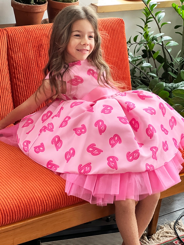 Платье для девочки нарядное БУШОН ST10, стиляги цвет барби 