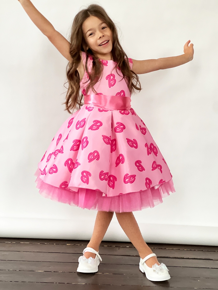 Платье для девочки нарядное БУШОН ST10, стиляги цвет барби 