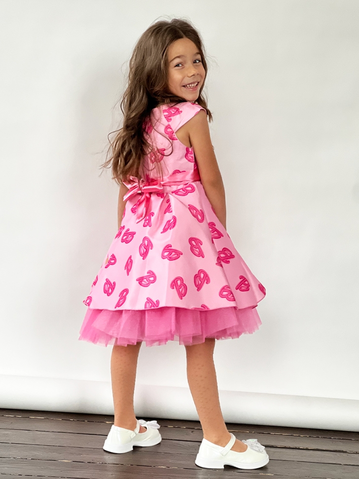 Платье для девочки нарядное БУШОН ST10, стиляги цвет барби 