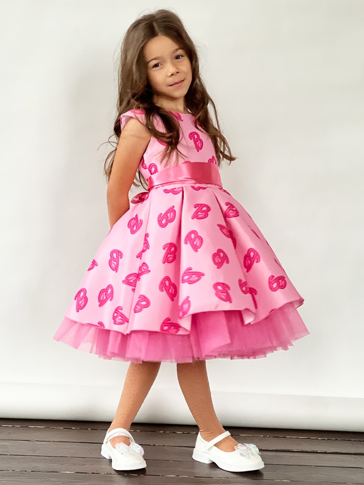 Платье для девочки нарядное БУШОН ST10, стиляги цвет барби 