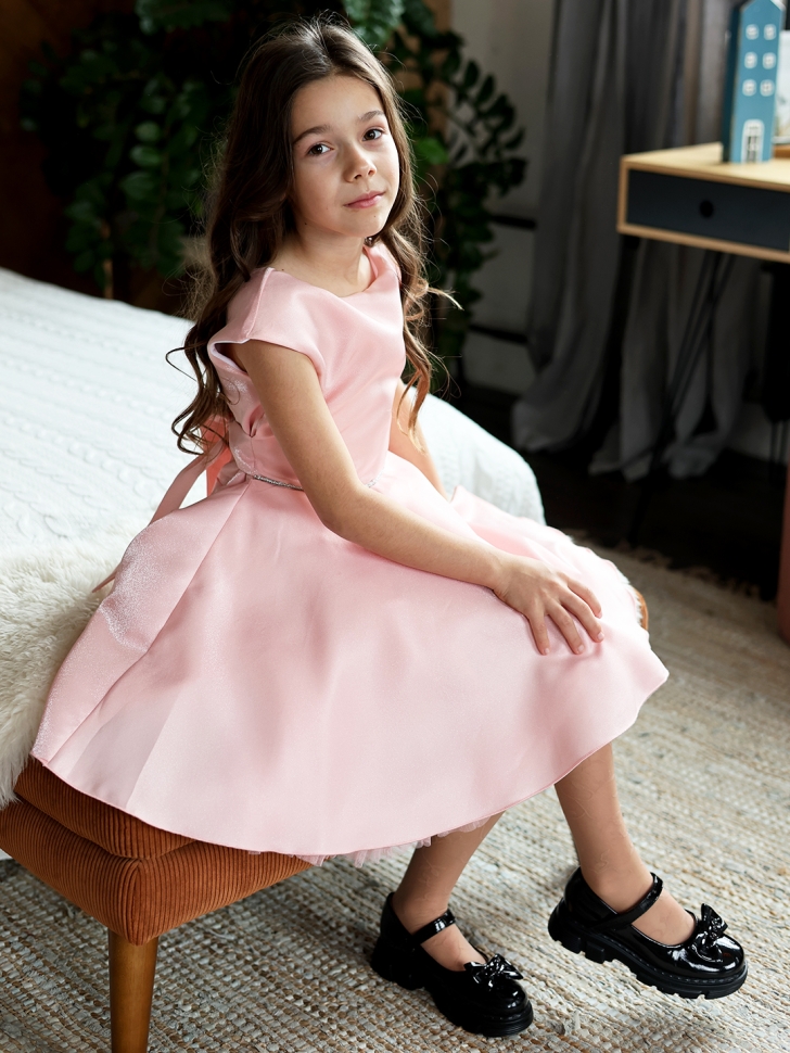 Платье для девочки БУШОН ST35, праздничное цвет пудра