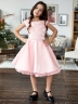 Платье для девочки БУШОН ST35, праздничное цвет пудра