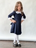 Платье для девочки школьное БУШОН SK14, цвет темно-синий 