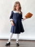 Платье для девочки школьное БУШОН SK14, цвет темно-синий 