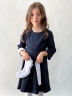 Платье для девочки школьное БУШОН SK14, цвет темно-синий 