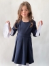 Платье для девочки школьное БУШОН SK14, цвет темно-синий 