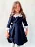 Платье для девочки школьное БУШОН SK14, цвет темно-синий 