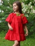 Платье для девочки хлопок БУШОН ST64, цвет красный