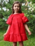 Платье для девочки хлопок БУШОН ST64, цвет красный