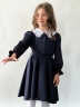 Платье для девочки школьное БУШОН SK15, цвет темно-синий 
