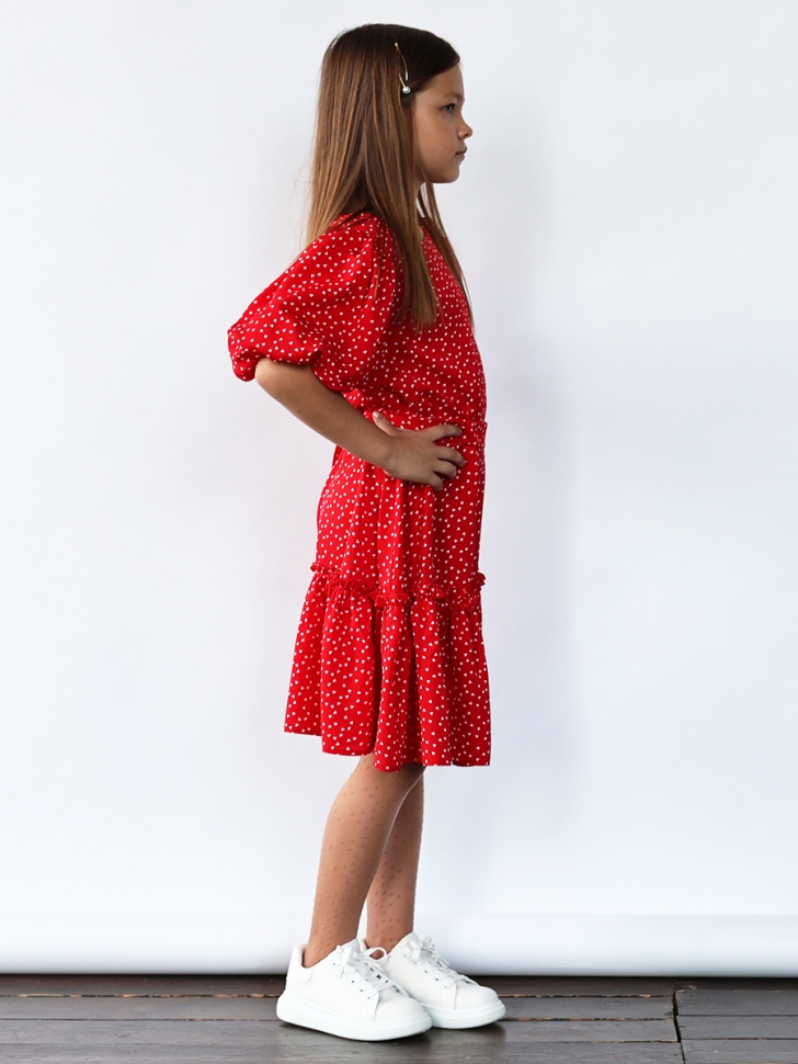 Платье для девочки нарядное БУШОН ST62, цвет красный