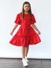 Платье для девочки нарядное БУШОН ST62, цвет красный