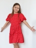 Платье для девочки нарядное БУШОН ST62, цвет красный
