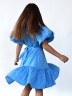 Платье для девочки нарядное БУШОН ST62, цвет голубой/сердца