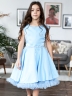 Платье для девочки БУШОН ST35, праздничное цвет голубой 