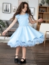 Платье для девочки БУШОН ST35, праздничное цвет голубой 