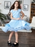 Платье для девочки БУШОН ST35, праздничное цвет голубой 