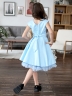 Платье для девочки БУШОН ST35, праздничное цвет голубой 