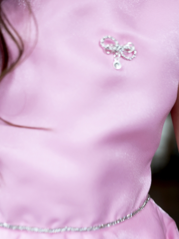 Платье для девочки БУШОН ST35, праздничное цвет розовый 