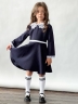 Платье для девочки школьное БУШОН SK18, цвет темно-синий 