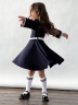 Платье для девочки школьное БУШОН SK18, цвет темно-синий 